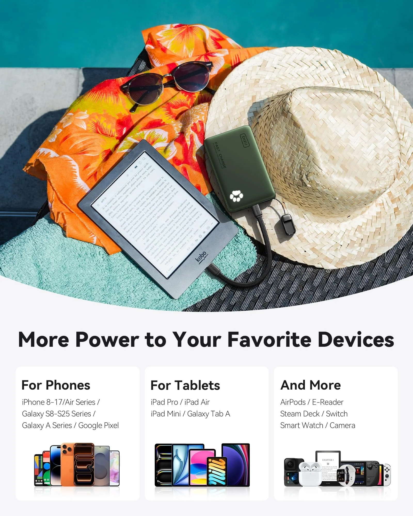 Power Bank INIU 45W 10000 mAh Тёмно-зелёный — 7