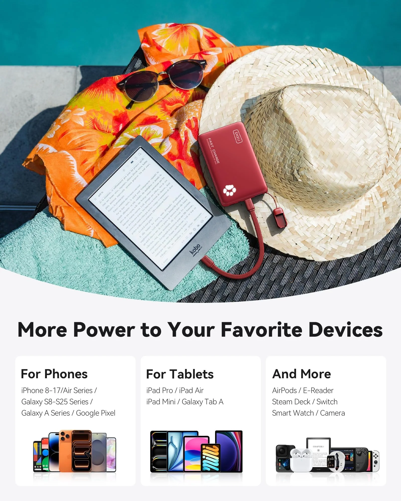 Power Bank INIU 45W 10000 mAh Красный — 7