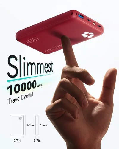 Power Bank INIU 45W 10000 mAh Красный