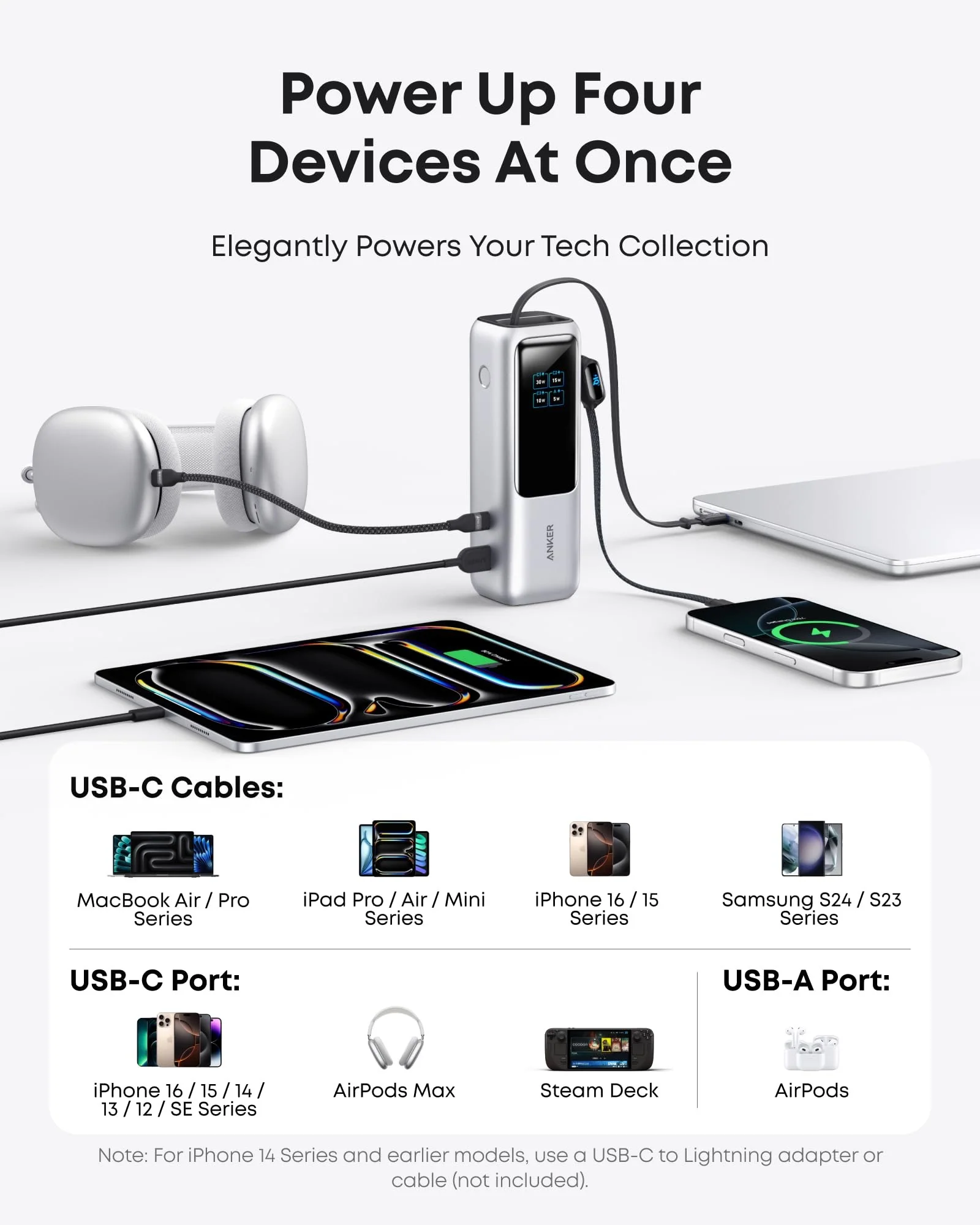 Anker Laptop Power Bank 25000 mAh 100W Серебристый — 5