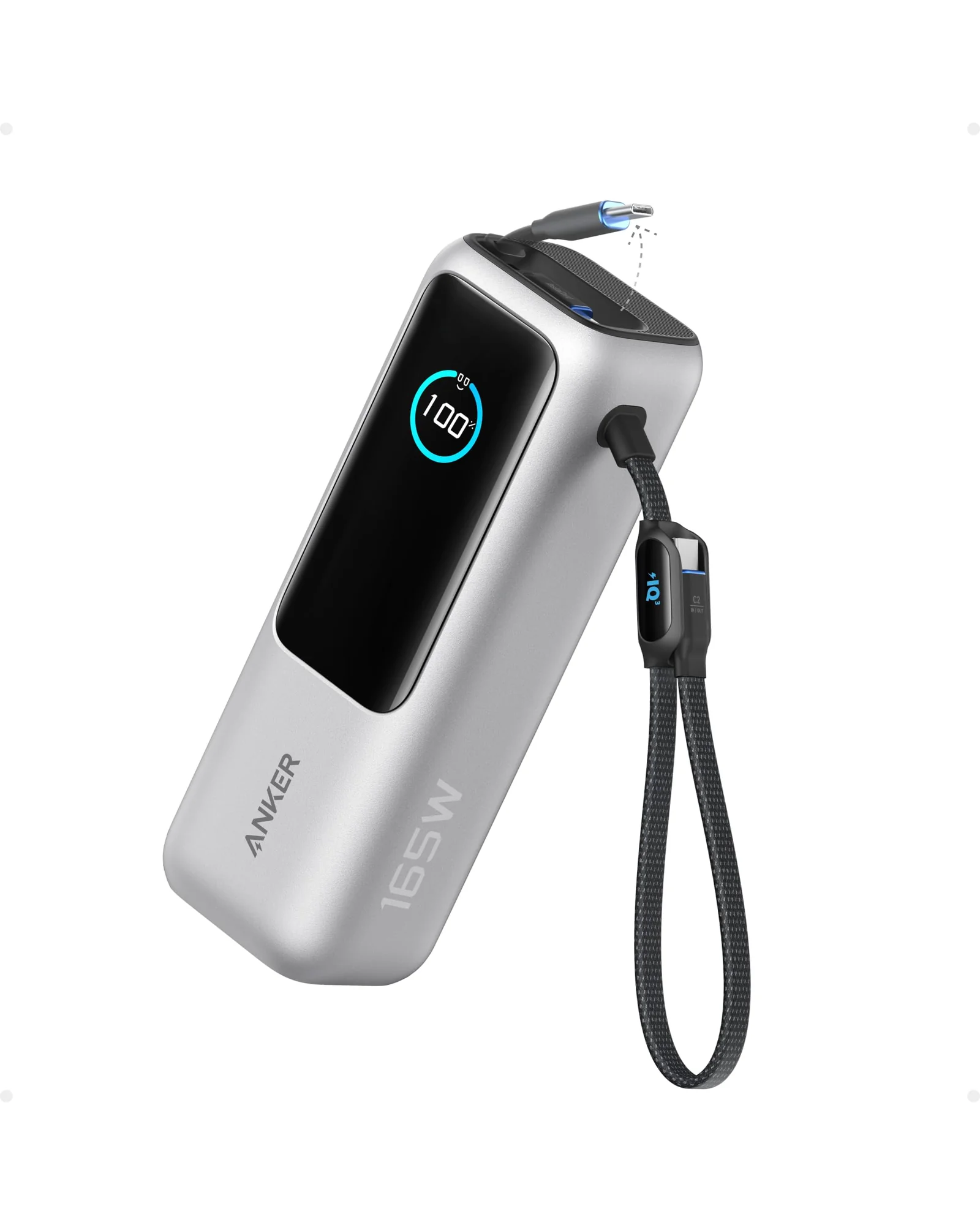Anker Laptop Power Bank 25000mAh 165W — серебристый