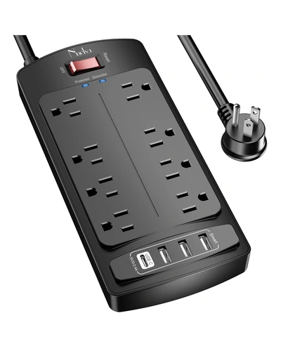 Nuetsa сетевой фильтр 8 розеток 4 USB 2700J 6 футов