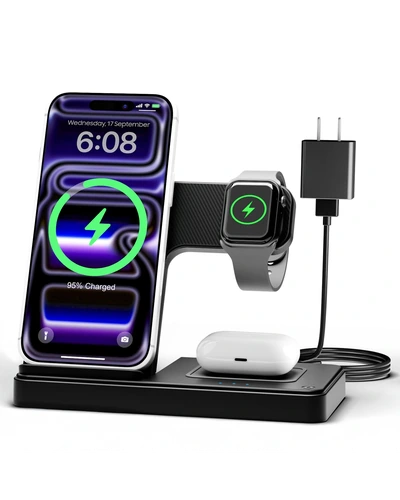 Беспроводная зарядная станция 3 в 1 для iPhone, Apple Watch и AirPods