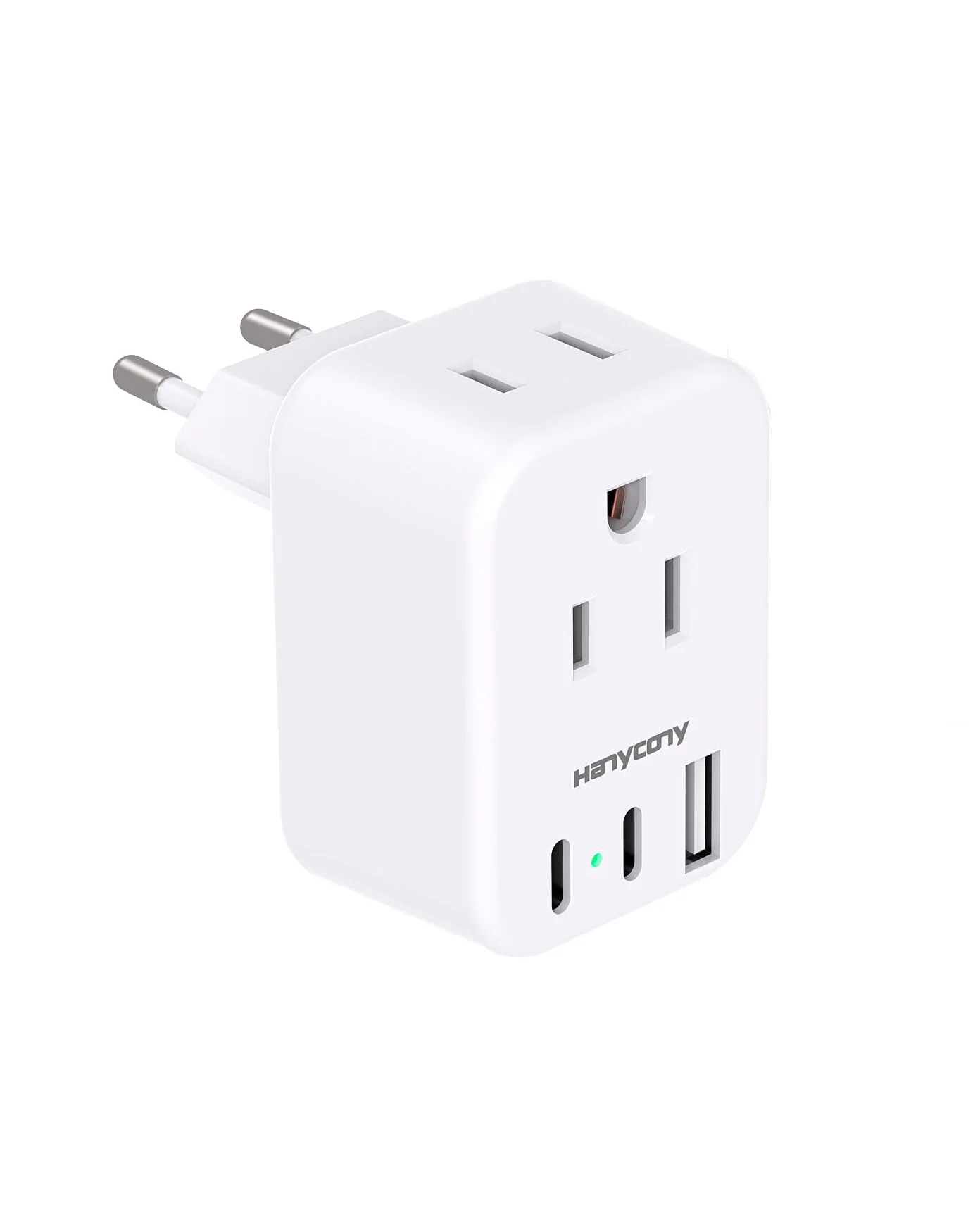 HANYCONY адаптер путешествия USB-C Европа — белый