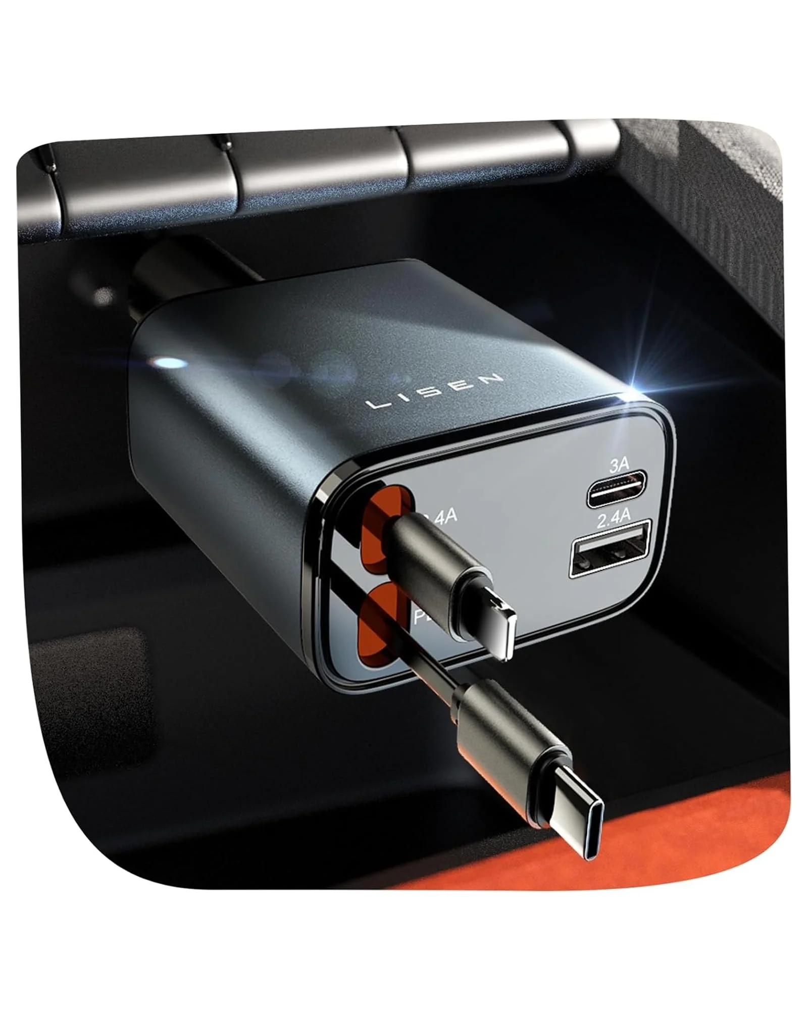 LISEN автомобильное зарядное устройство USB-C 84W — черный