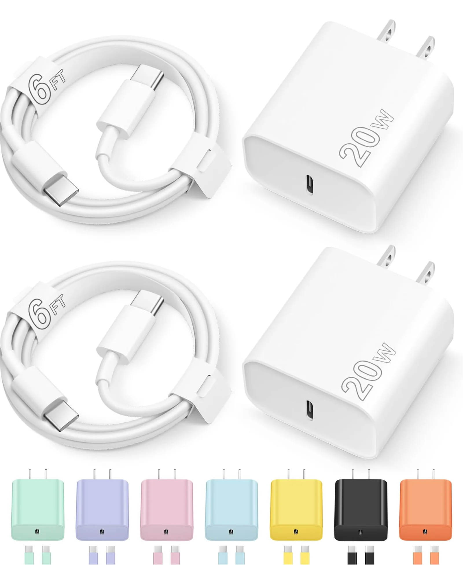 Зарядное устройство iPhone 20W с кабелем USB-C 6ft — 1
