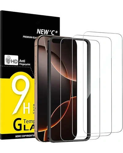 NEW'C Tempered Glass Screen Protector iPhone 16 Pro, 3 шт