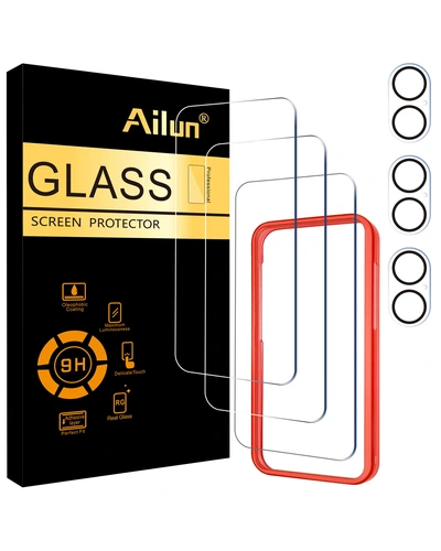 Ailun Защитные стёкла для iPhone 16 3 шт + защита камеры 3 шт