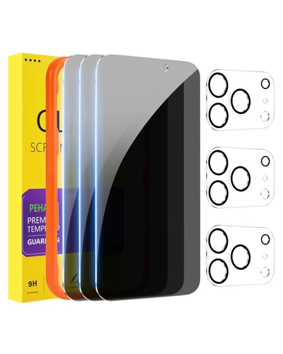 PEHAEL защитное стекло для iPhone 17 Pro Max с защитой камеры, 3+3 шт.