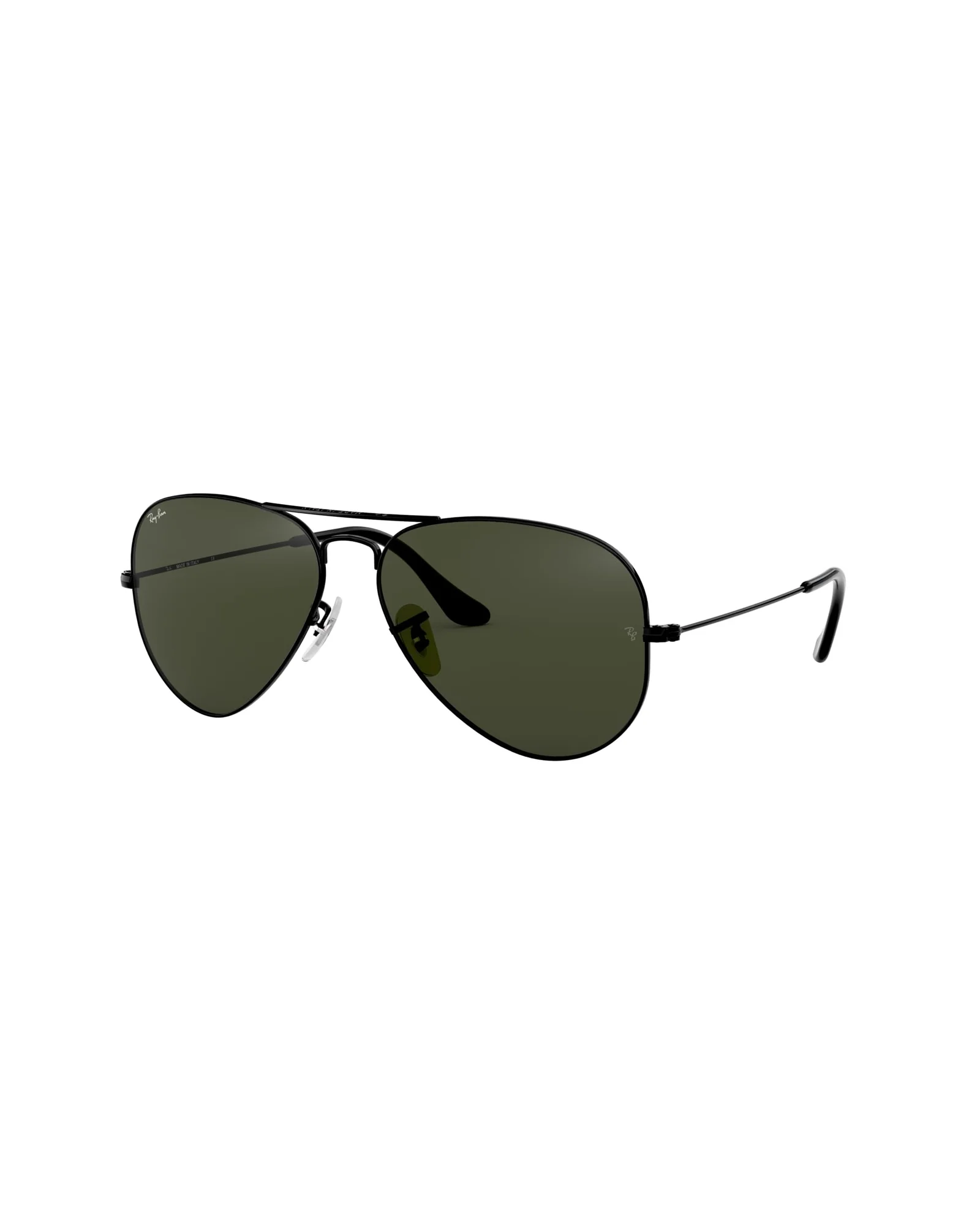 Ray-Ban RB3025 Aviator Чёрная оправа с зелёными линзами G-15 — 2