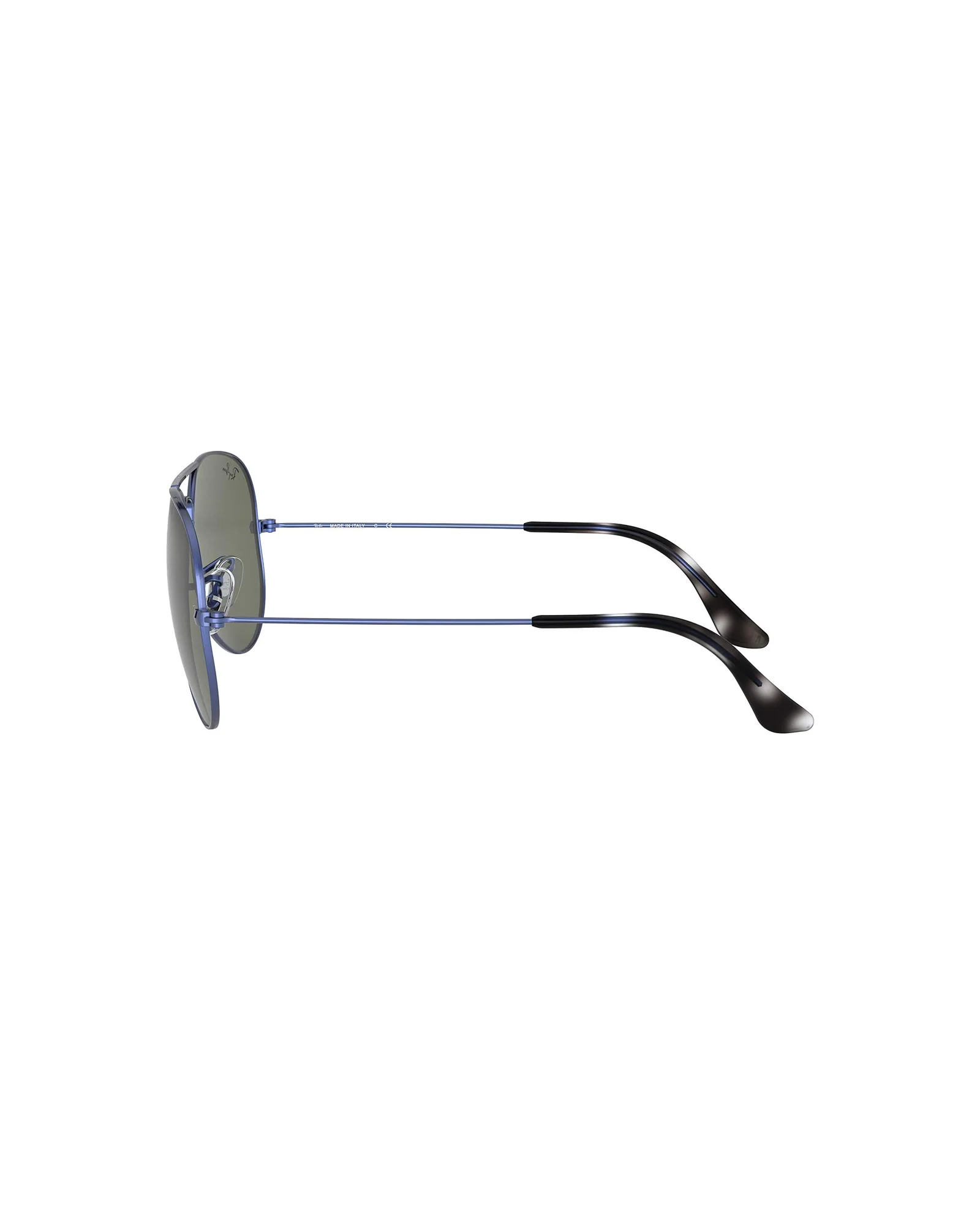 Ray-Ban RB3025 Aviator Прозрачно-песочная синяя оправа с зелёными линзами — 2