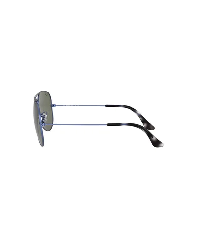 Ray-Ban RB3025 Aviator Прозрачно-песочная синяя оправа с зелёными линзами