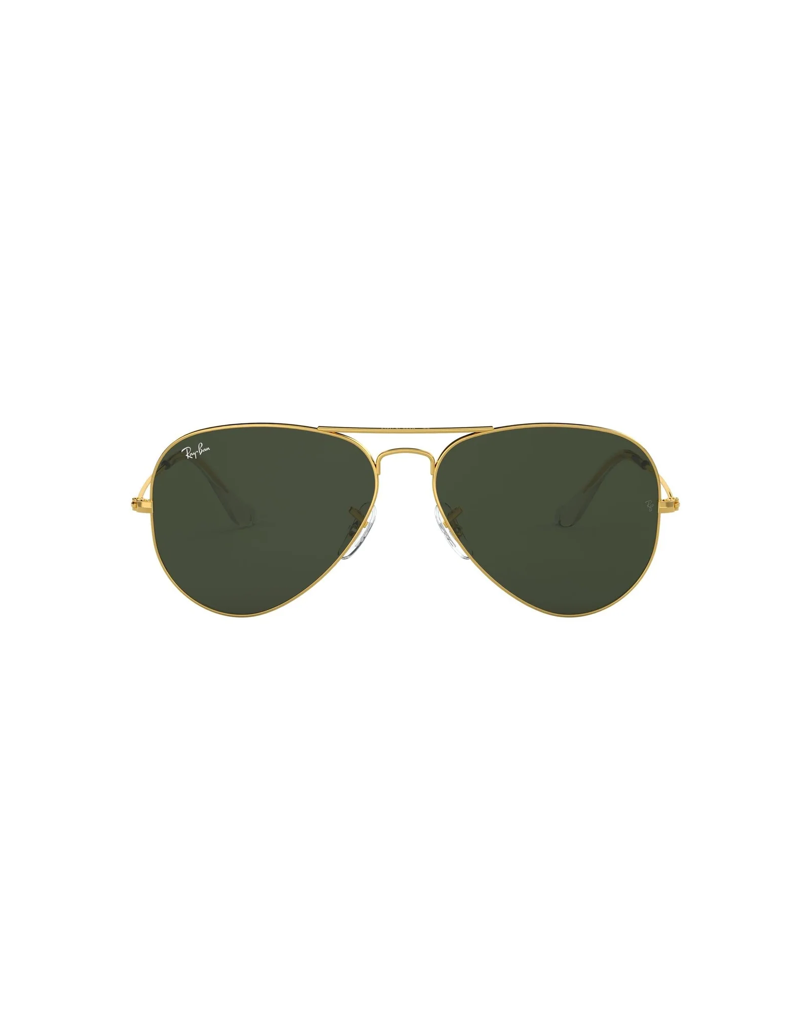 Ray-Ban RB3025 Aviator Золотая оправа с зелёными линзами G-15 — 1