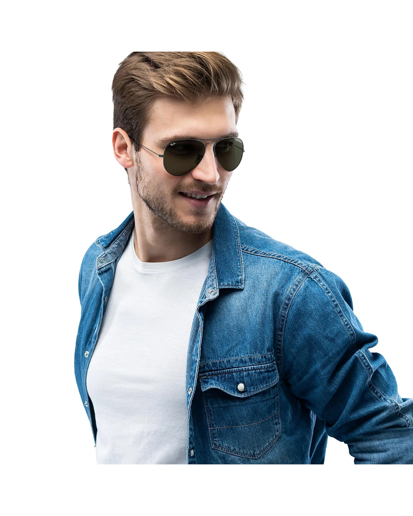 Ray-Ban RB3025 Aviator Оружейная сталь — 7