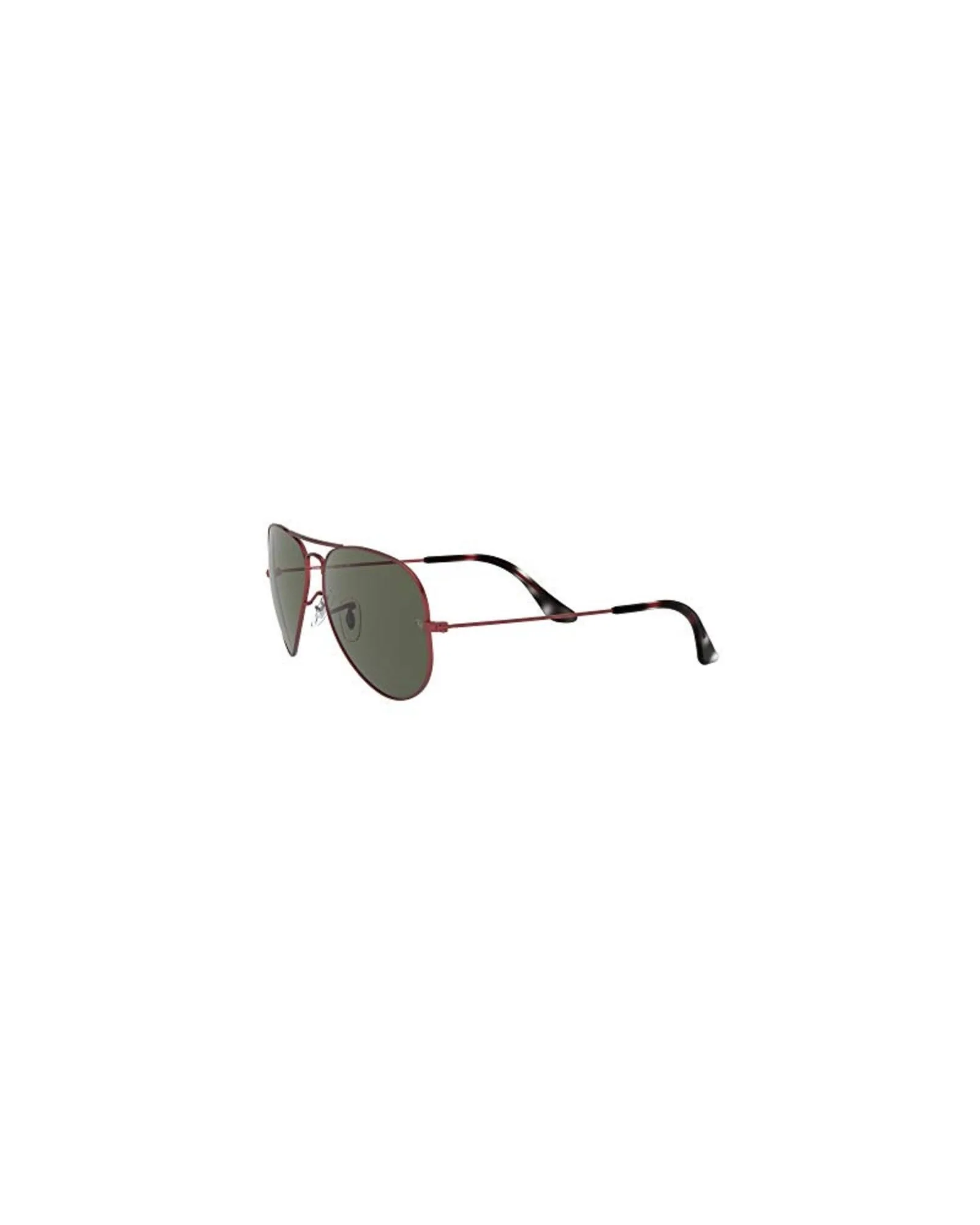Ray-Ban RB3025 Aviator Прозрачно-песочная красная оправа с зелёными линзами — 3