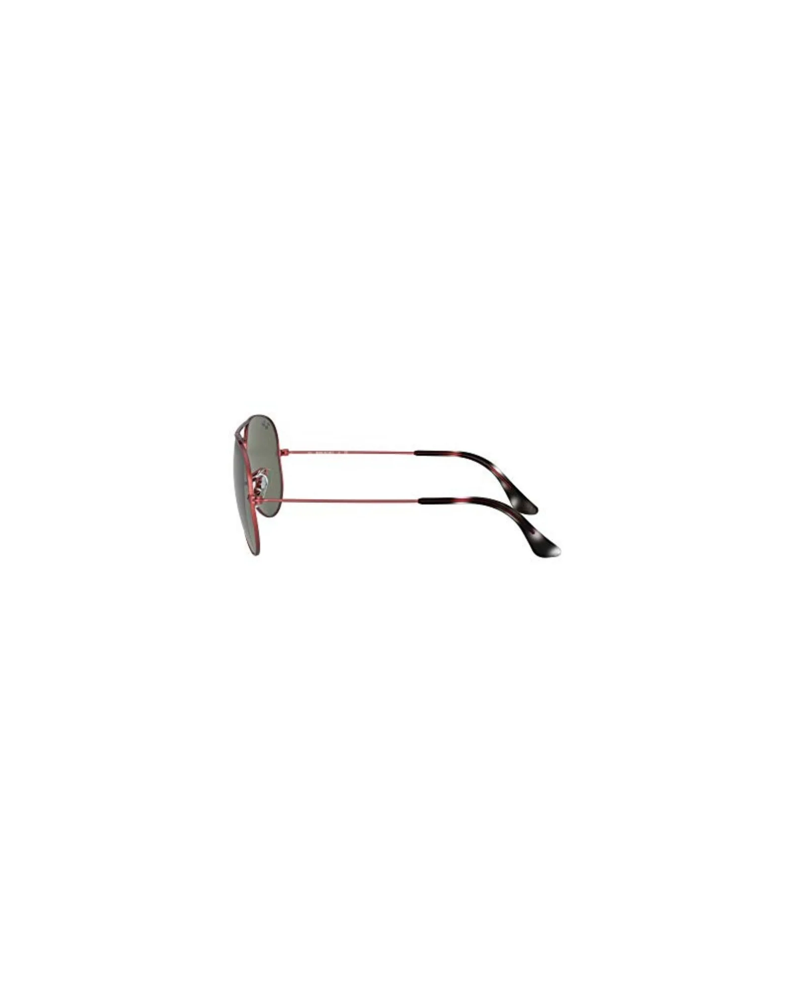 Ray-Ban RB3025 Aviator Прозрачно-песочная красная оправа с зелёными линзами — 4
