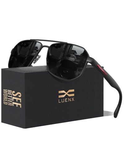 LUENX Aviator солнцезащитные очки поляризованные