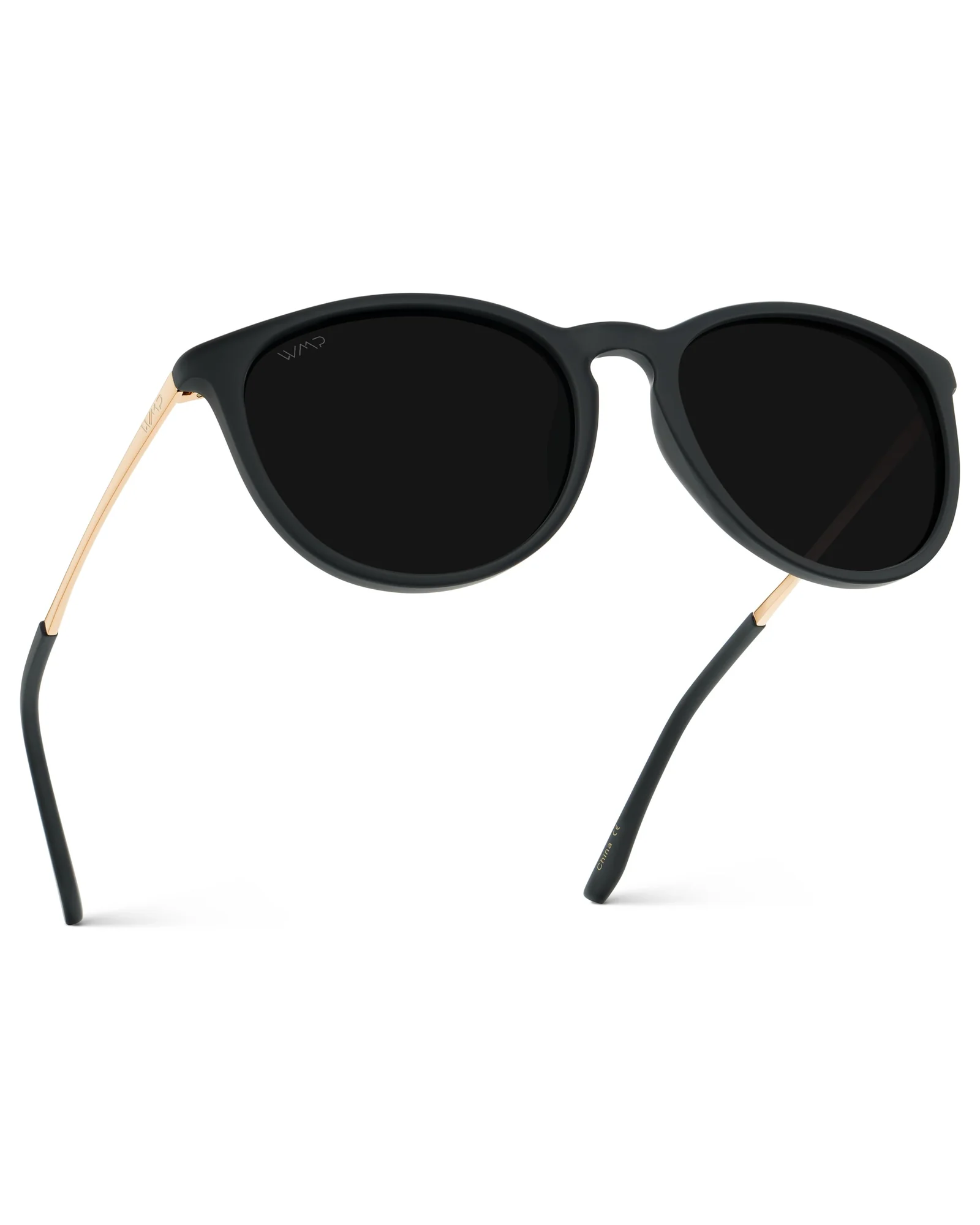 WearMe Pro женские поляризованные солнцезащитные очки черные в золотой оправе — 1