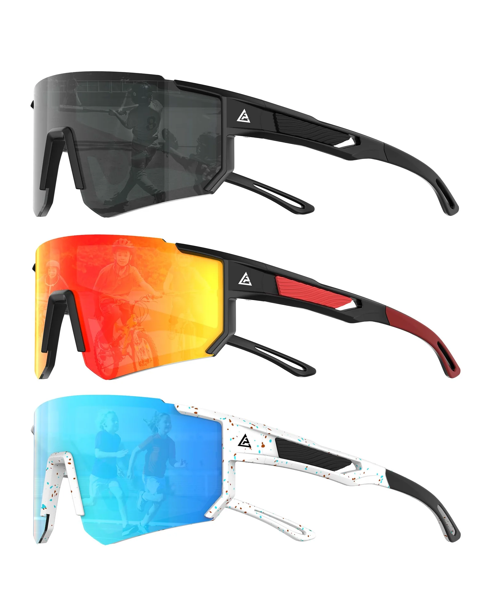 Youth Baseball Sunglasses солнцезащитные очки 3 пары — 1