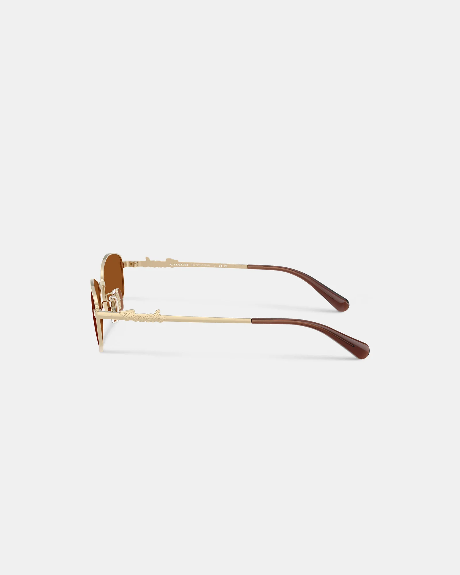 Солнцезащитные очки Coach Script Metal узкие прямоугольные — 10