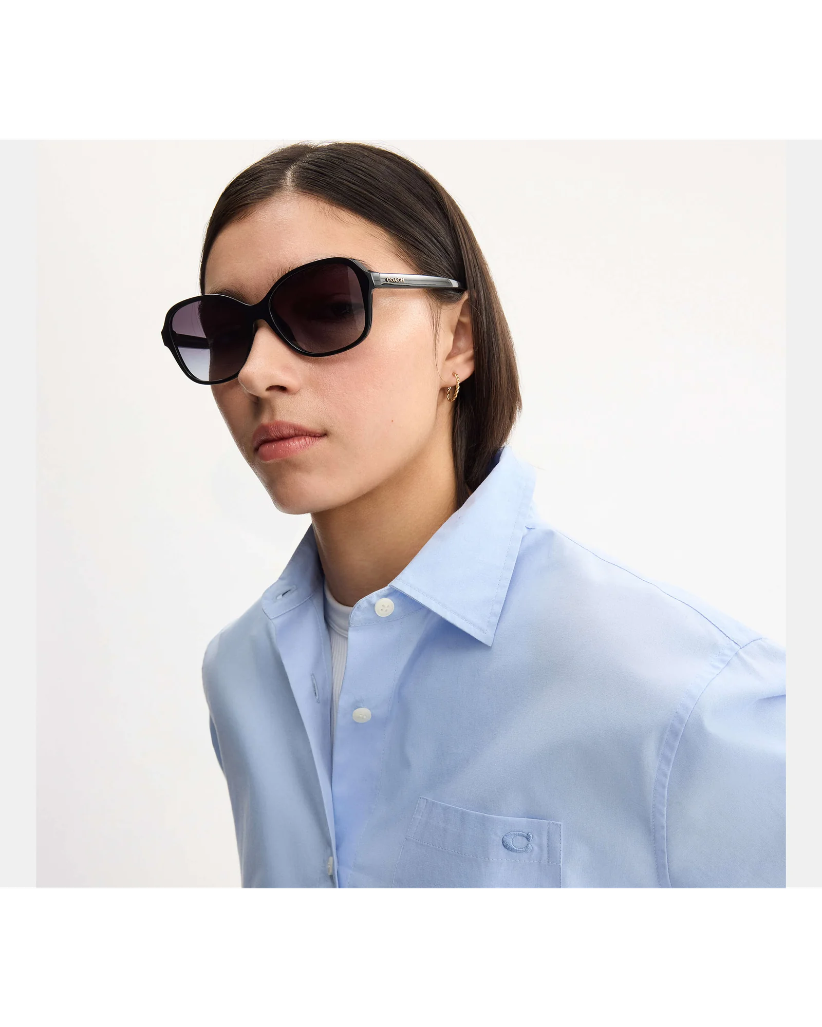 Овальные солнцезащитные очки Coach — 8
