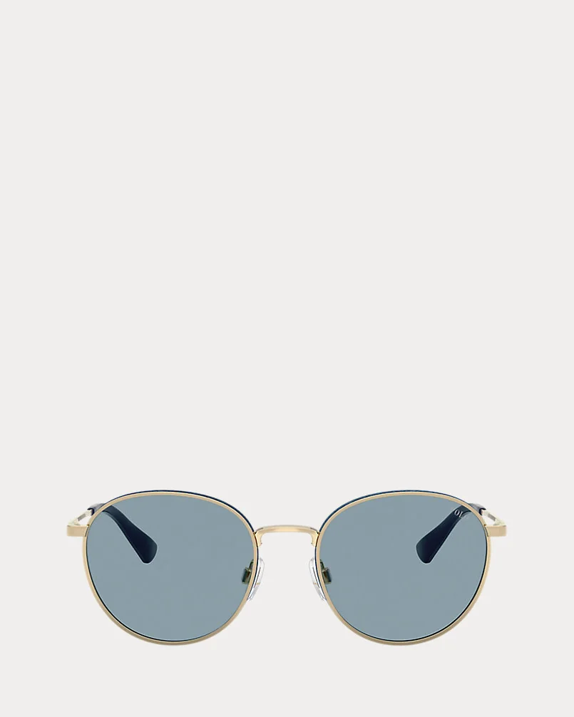 Солнцезащитные очки Ralph Lauren Denim-Effect Round Metal Sunglasses — 2