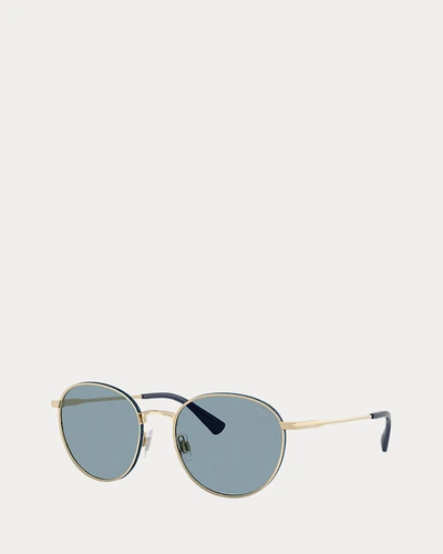Солнцезащитные очки Ralph Lauren Denim-Effect Round Metal Sunglasses