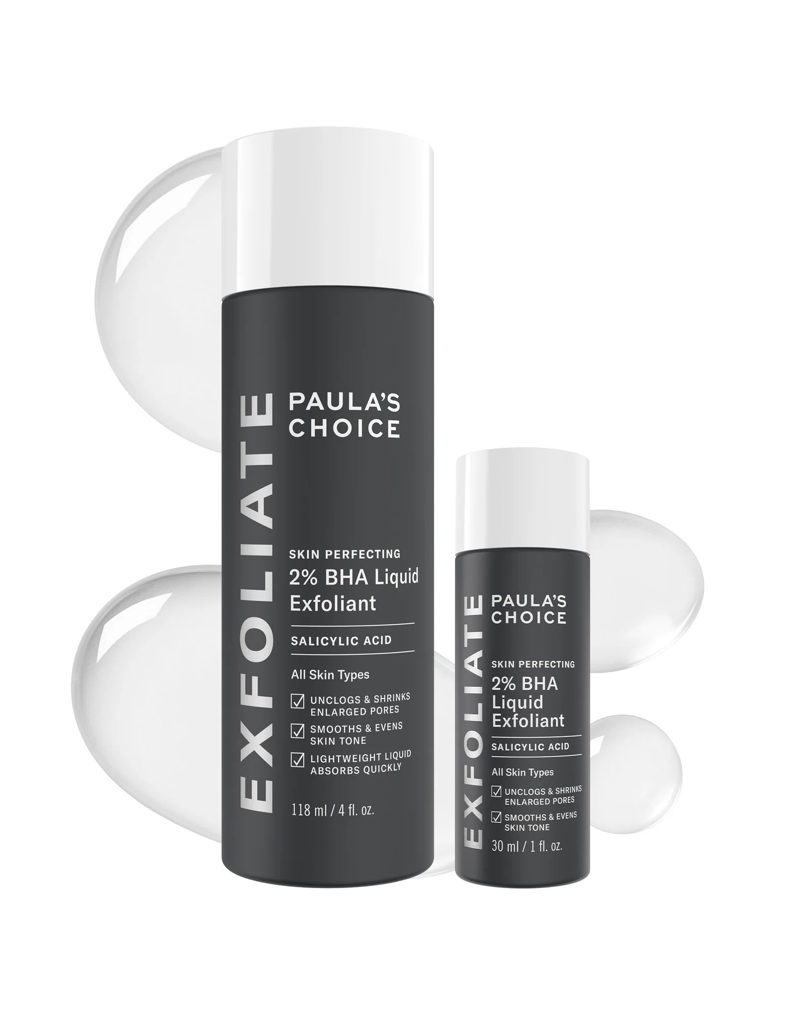 Paula's Choice 2% BHA — жидкий эксфолиант — черный