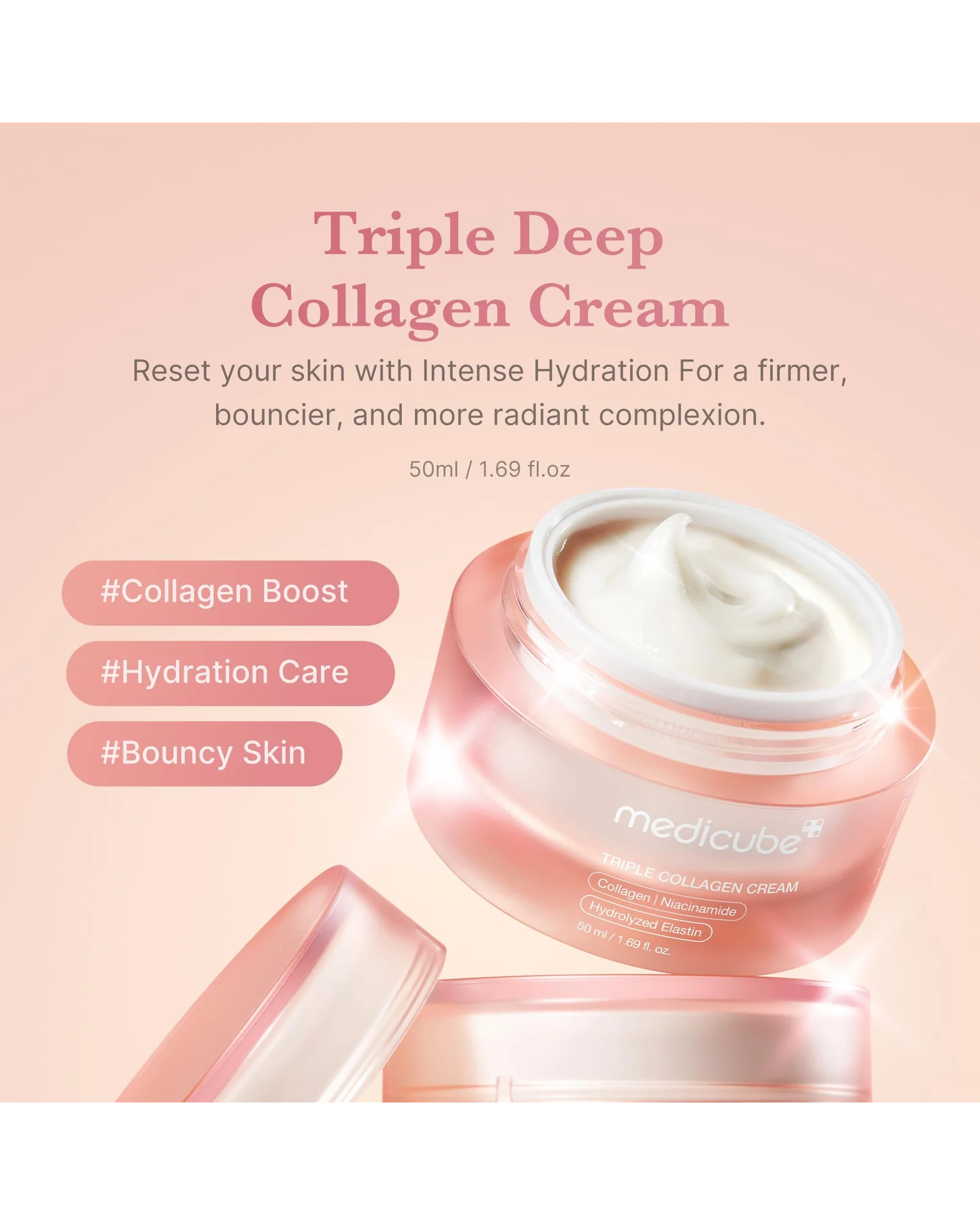 Medicube крем Triple Collagen увлажняющий K-beauty — 2