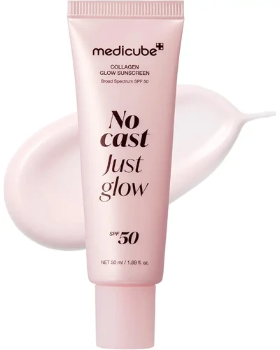 medicube No Cast Just Glow колларенный солнцезащитный крем SPF 50