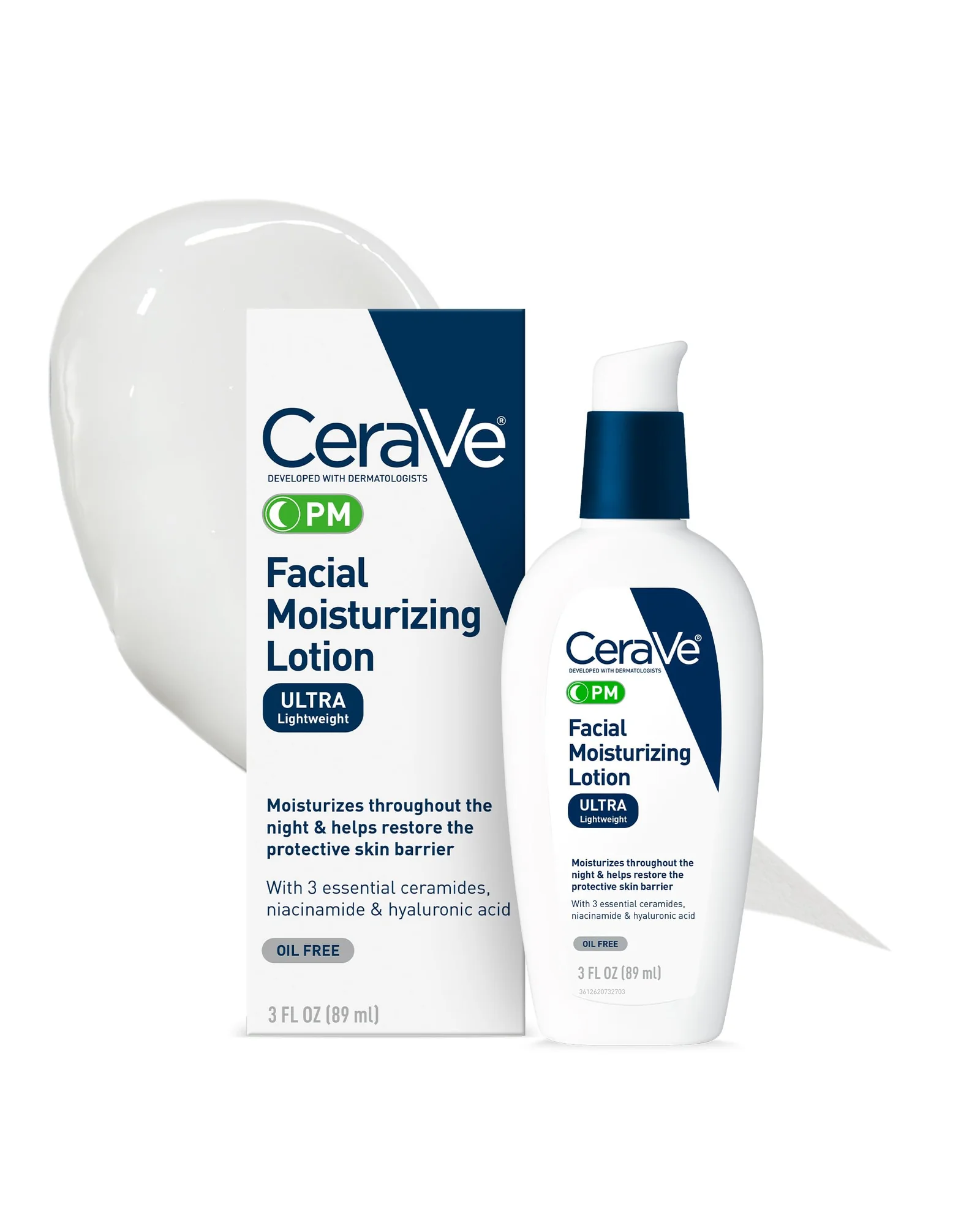 CeraVe крем ночной для лица PM — белый