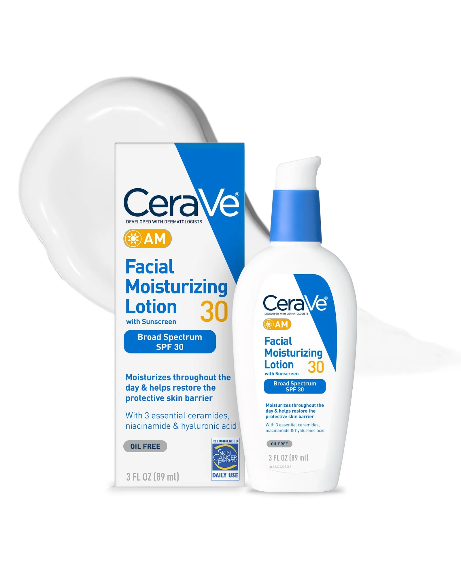 CeraVe AM Facial Moisturizing Lotion SPF 30 — белый