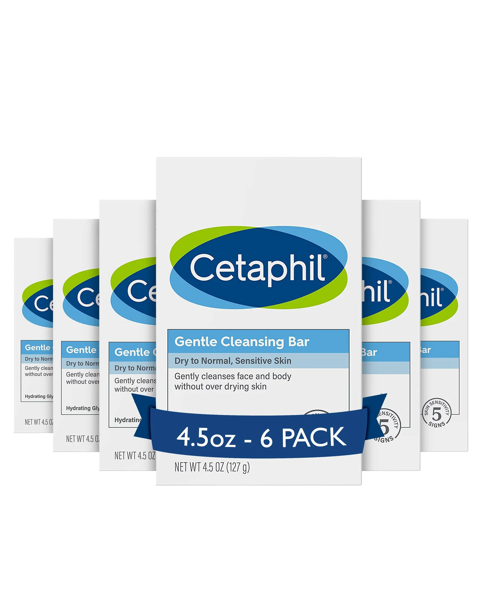 Cetaphil Gentle Cleansing Bar 4.5 OZ (6 шт) — белый