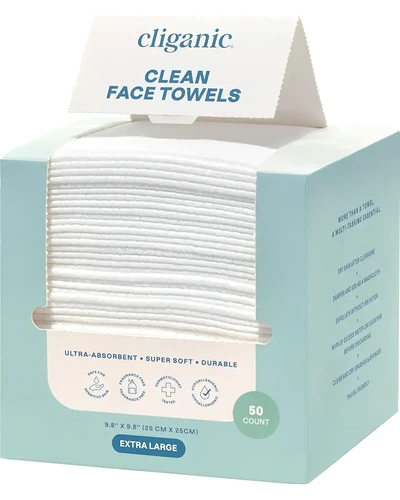 Cliganic Clean Face Towels XL, 50 шт