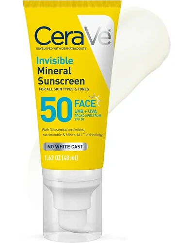 CeraVe Невидимый минеральный солнцезащитный крем SPF 50