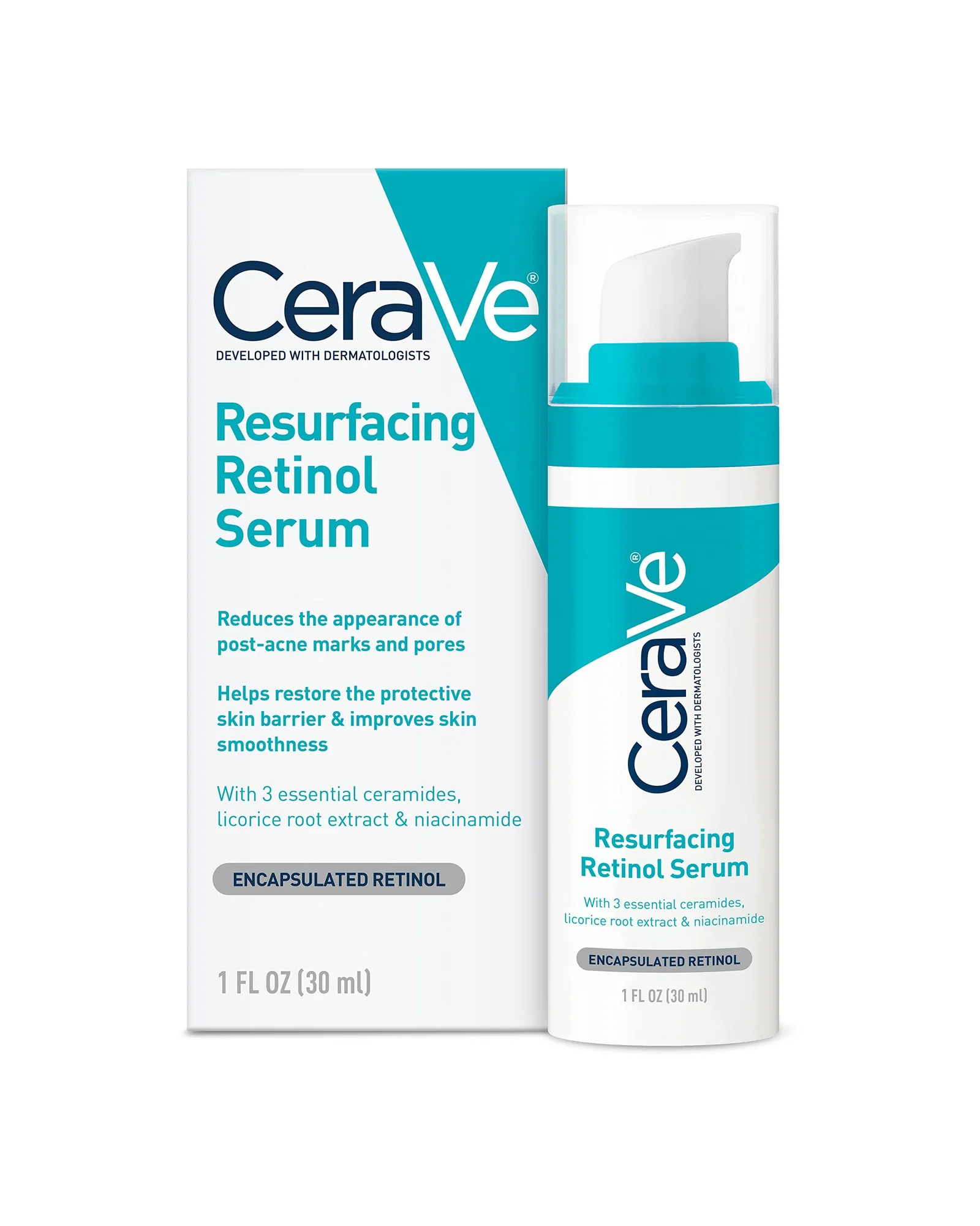 CeraVe сыворотка с ретинолом для лица 30 мл — белый