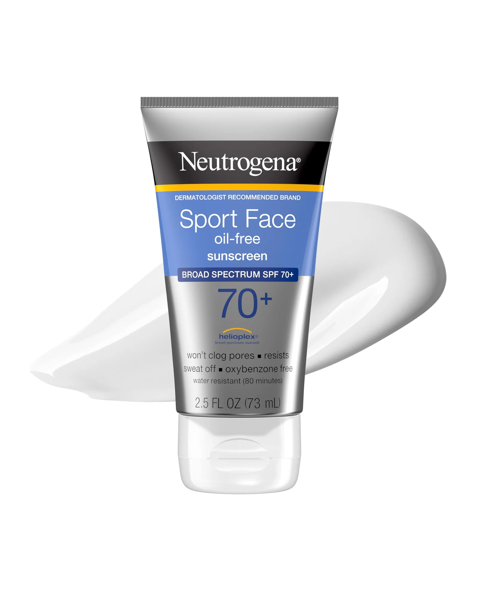 Neutrogena Sport Face Sunscreen SPF 70+, 2.5 fl oz — белый