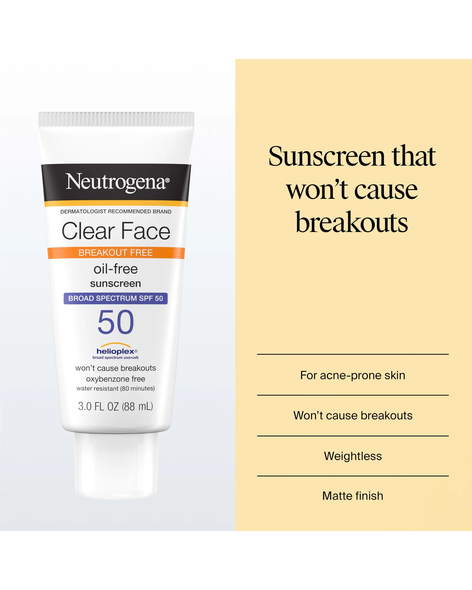Neutrogena Clear Face Sunscreen SPF 50 — 2