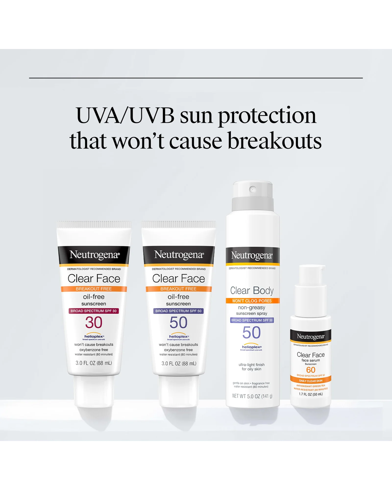 Neutrogena Clear Face Sunscreen SPF 50 — 6