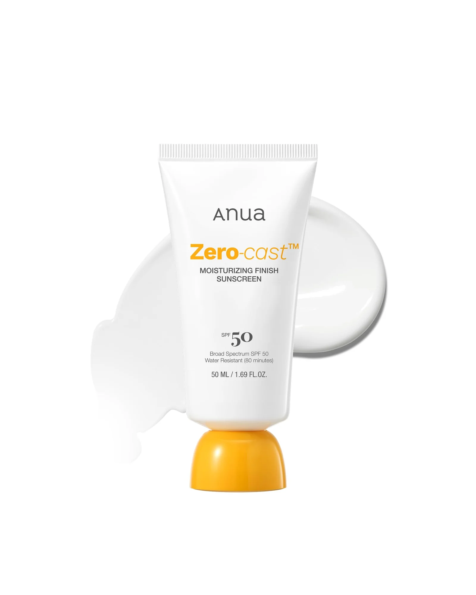 Anua Zero-Cast солнцезащитный крем SPF 50 — белый