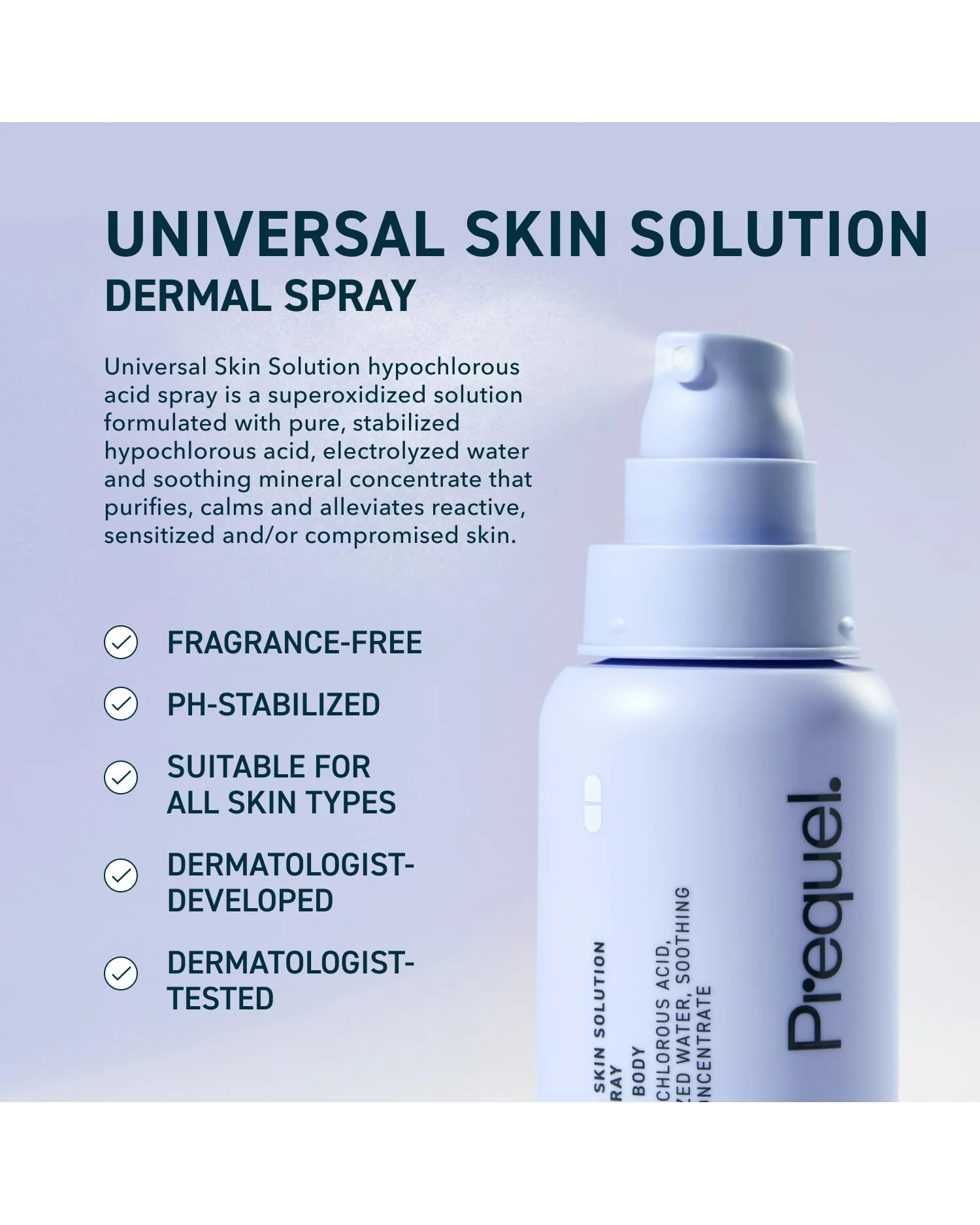 Prequel Skin Universal Skin Solution спрей очищающий с гипохлоритом — 3