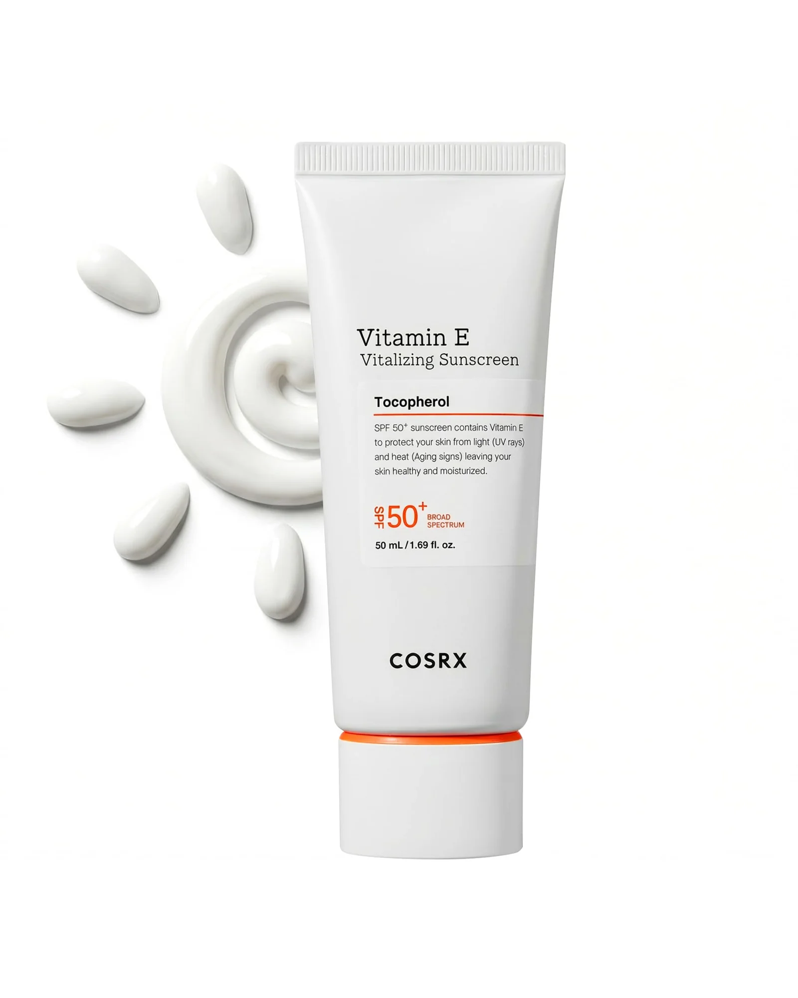 COSRX Vitamin E Sunscreen SPF 50 — белый