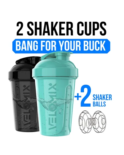 Шейкер VELOMIX 20 oz Чёрный с бирюзовым