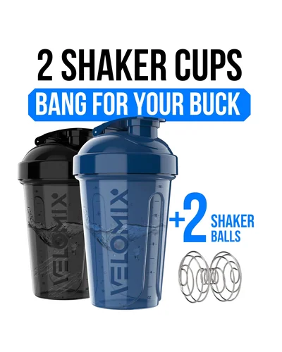 Шейкер VELOMIX 20 oz Синий с бежевым