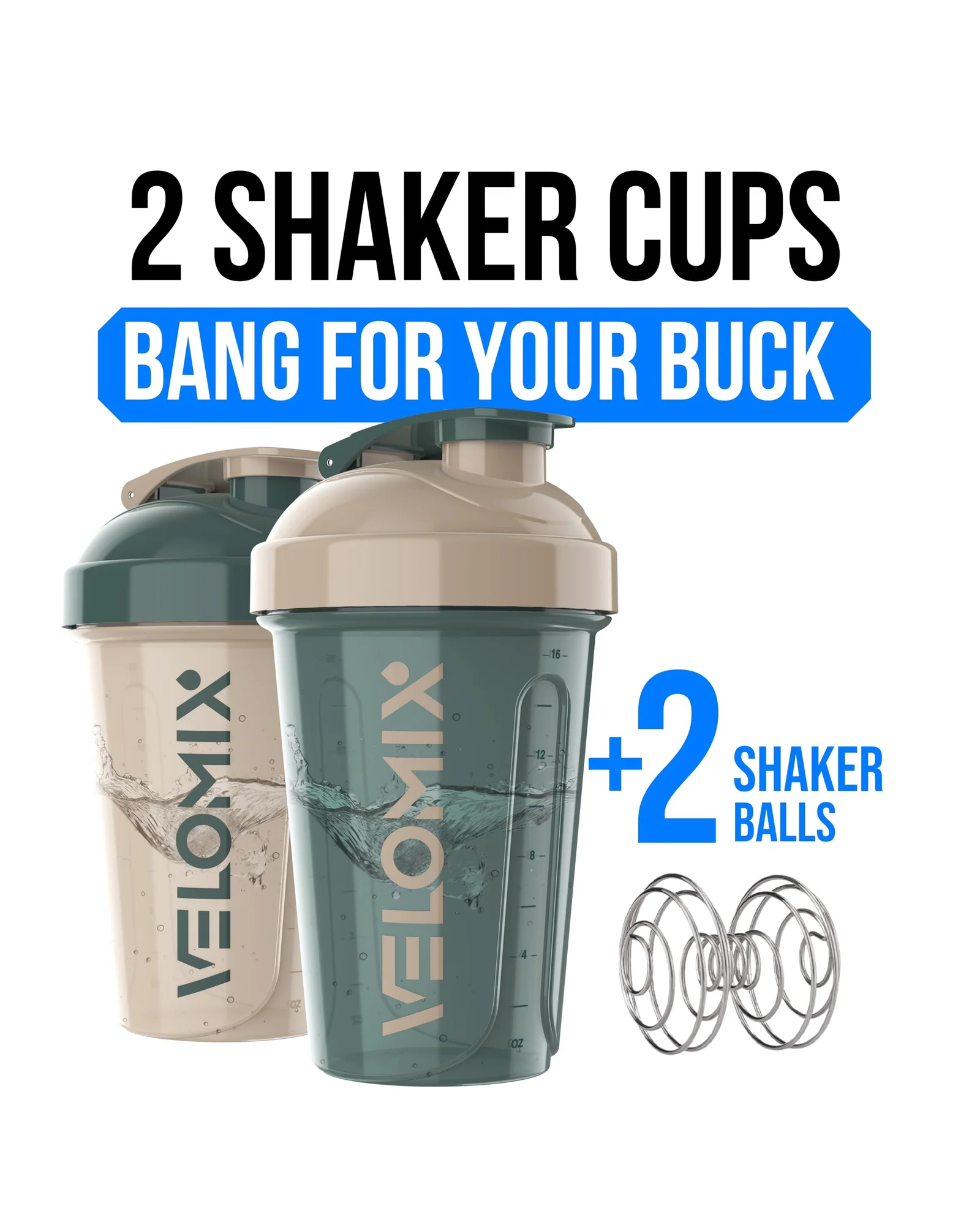 Шейкер VELOMIX 20 oz Aqua Set — 2
