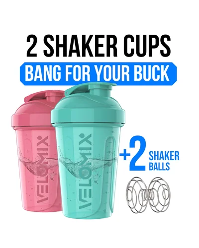 Шейкер VELOMIX 20 oz Розовый с бирюзовым