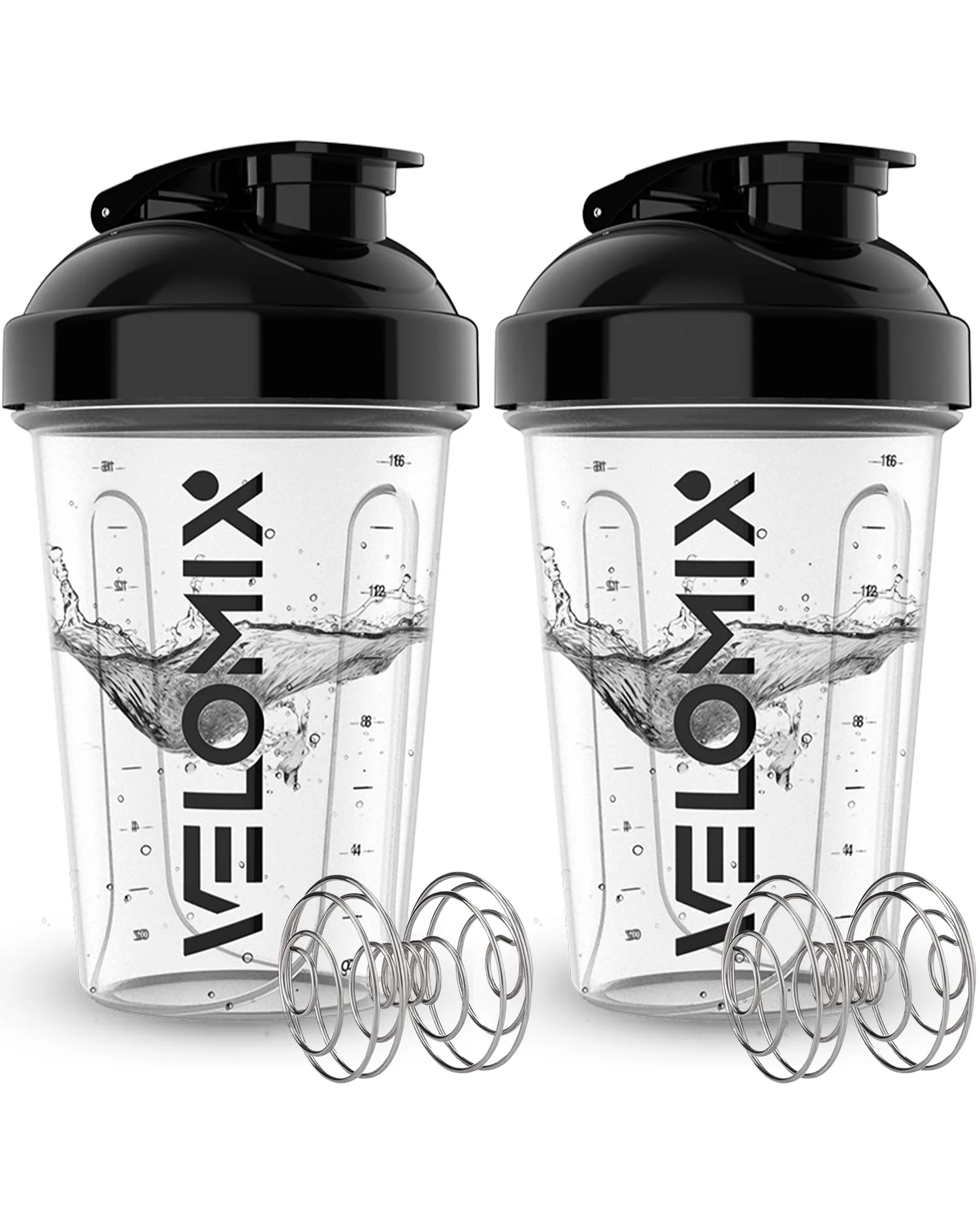 VELOMIX Шейкер спортивный 2 шт 600ml — черный