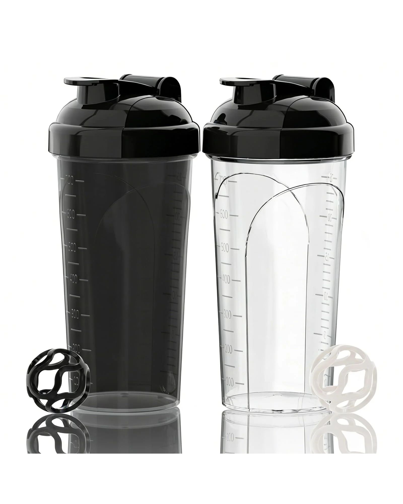 PZMLOASN Шейкер спортивный 2 шт 700ml — черный