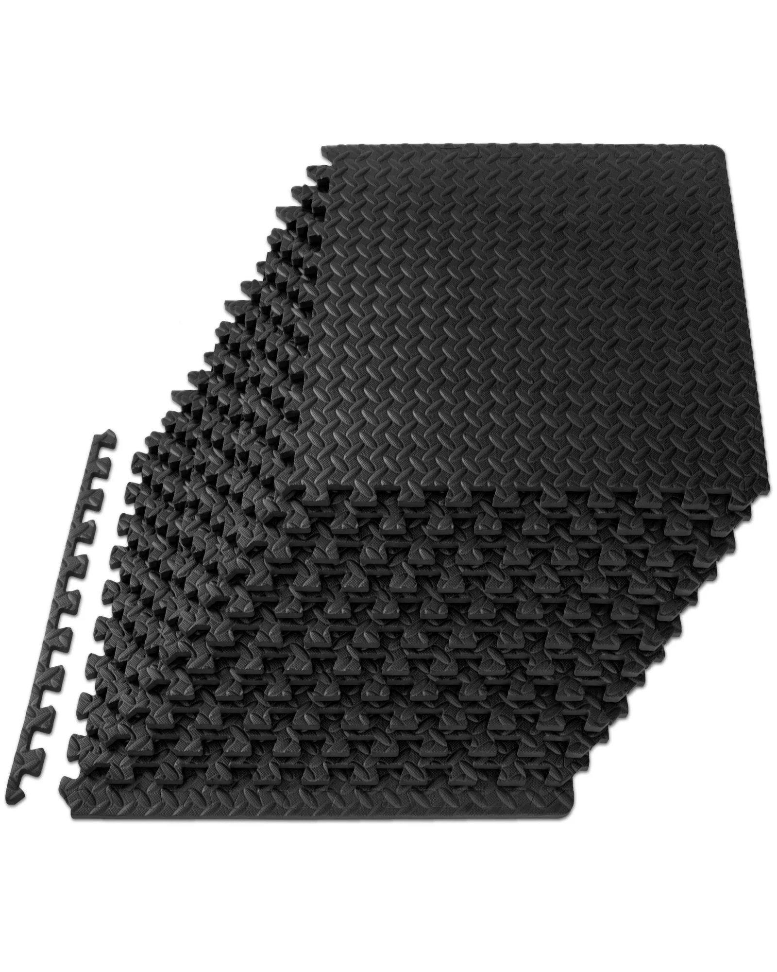 ProsourceFit Exercise Puzzle Mat тренировочный коврик 48 SQ FT — черный
