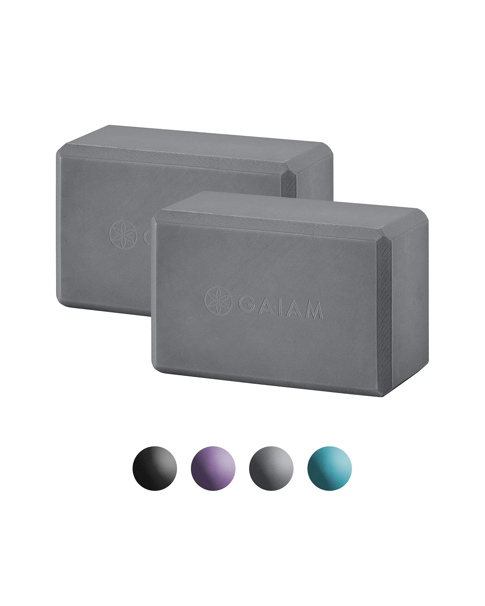 Gaiam блоки для йоги из пены EVA 2 шт — серый
